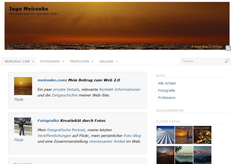 2011 – Relaunch with WordPress